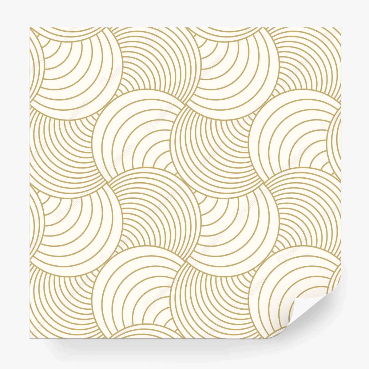 Wall mural gold art deco circle pattern • Wallissimo®