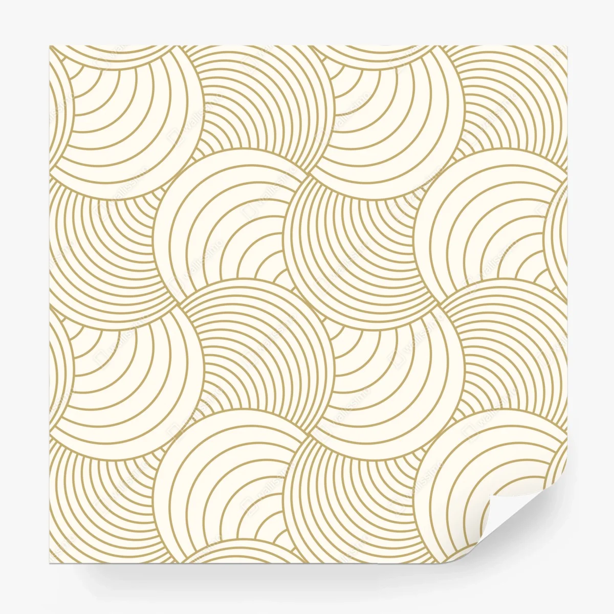Wall mural gold art deco circle pattern ⁕ Wallissimo®