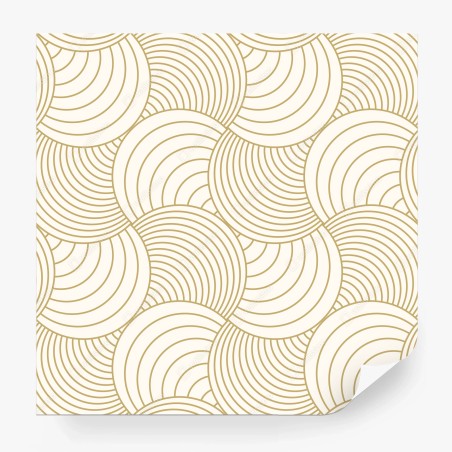 Wall mural gold art deco circle pattern • Wallissimo®