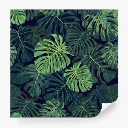 Wall mural tropical monstera leaves pattern • Wallissimo®