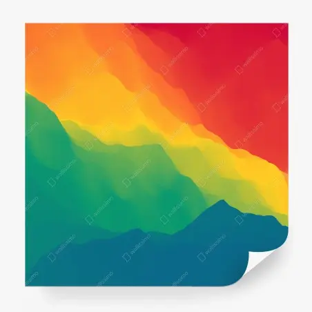 Wall mural vibrant layered mountain gradient • Wallissimo®