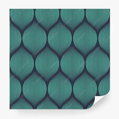 Wall mural turquoise geometric teardrop pattern • Wallissimo®