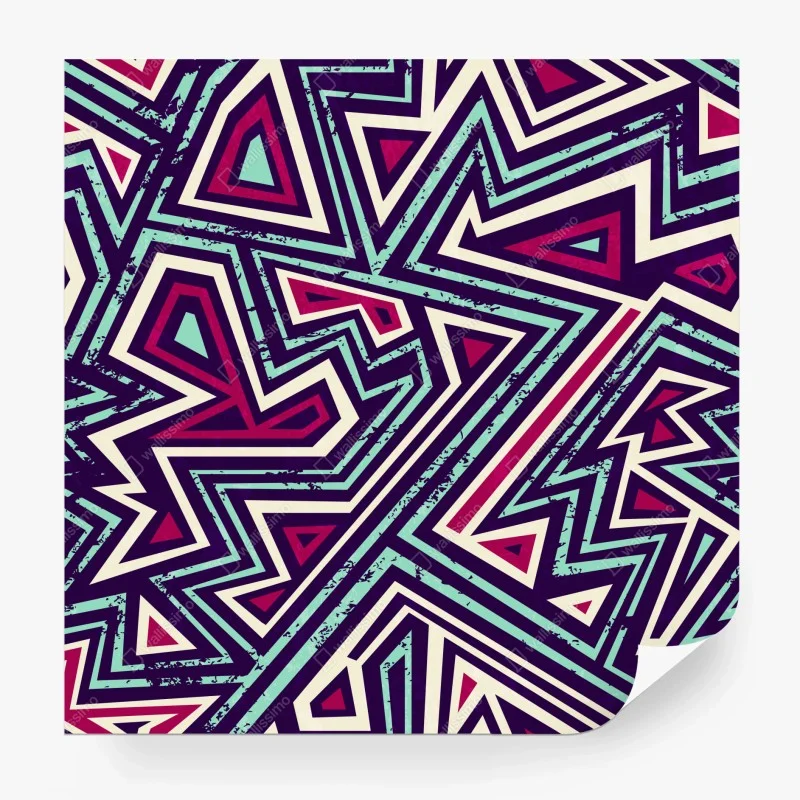 Wall mural bold geometric triangle pattern