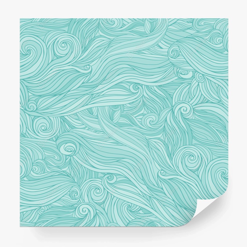 Wall mural turquoise wave pattern wall art