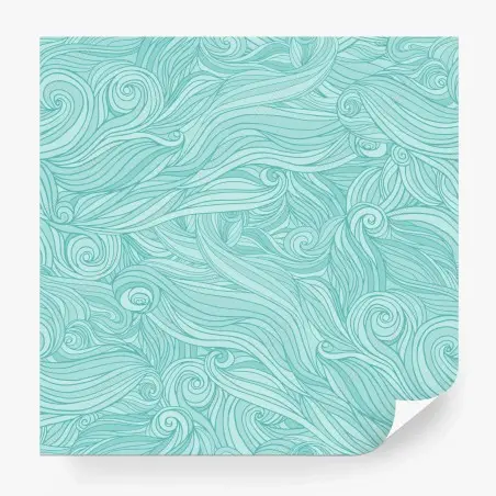 Wall mural turquoise wave pattern wall art • Wallissimo®