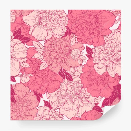 Wall mural pink peony floral pattern • Wallissimo®
