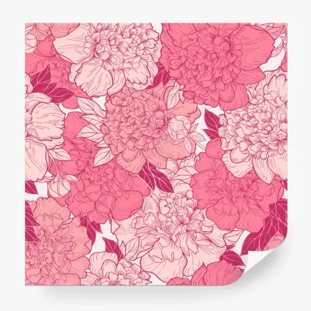 Wall mural pink peony floral pattern • Wallissimo®
