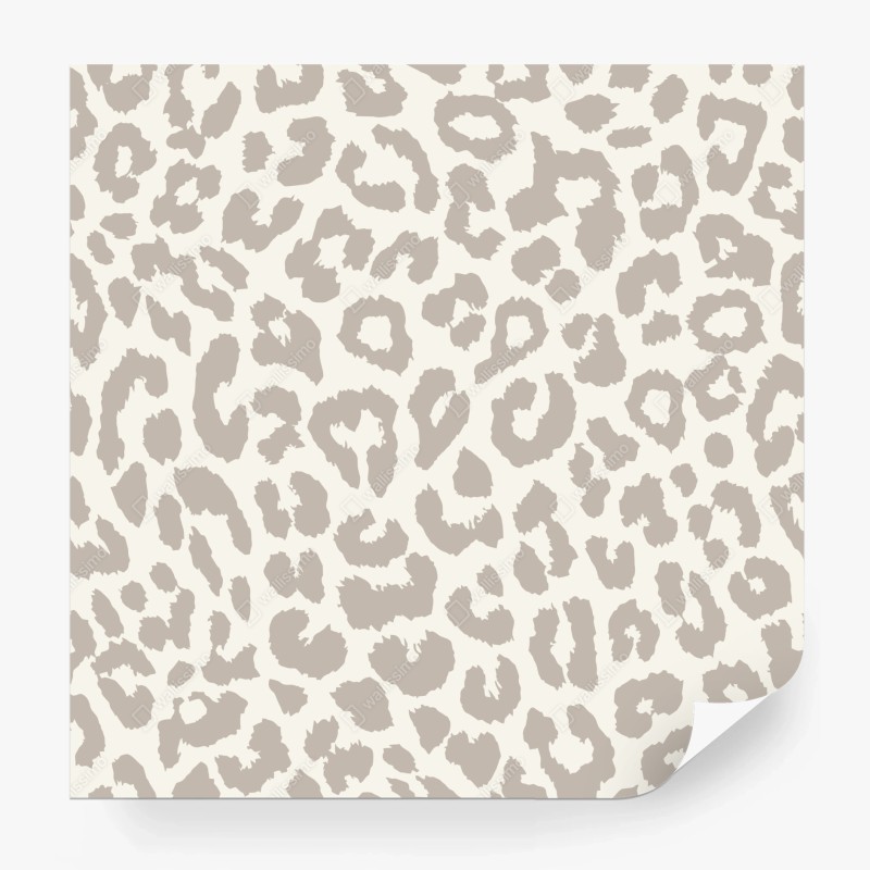 Wall mural neutral beige leopard print pattern
