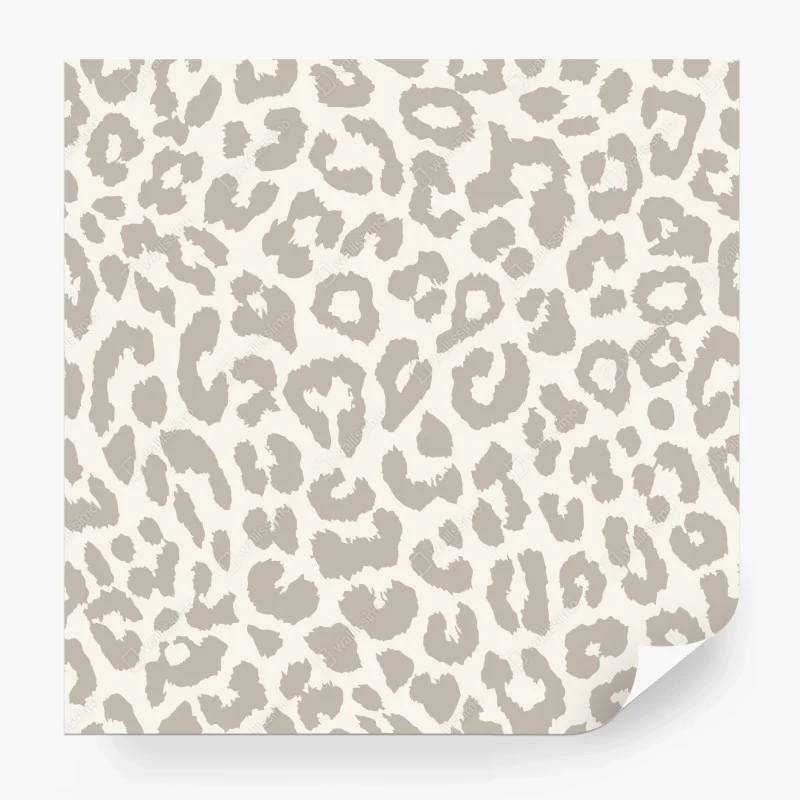 Wall mural neutral beige leopard print pattern