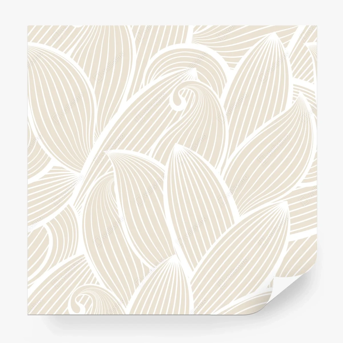 Wall mural soft beige botanical pattern ⁕ Wallissimo® Wall mural soft beige botanical pattern ⁕ Wallissimo®