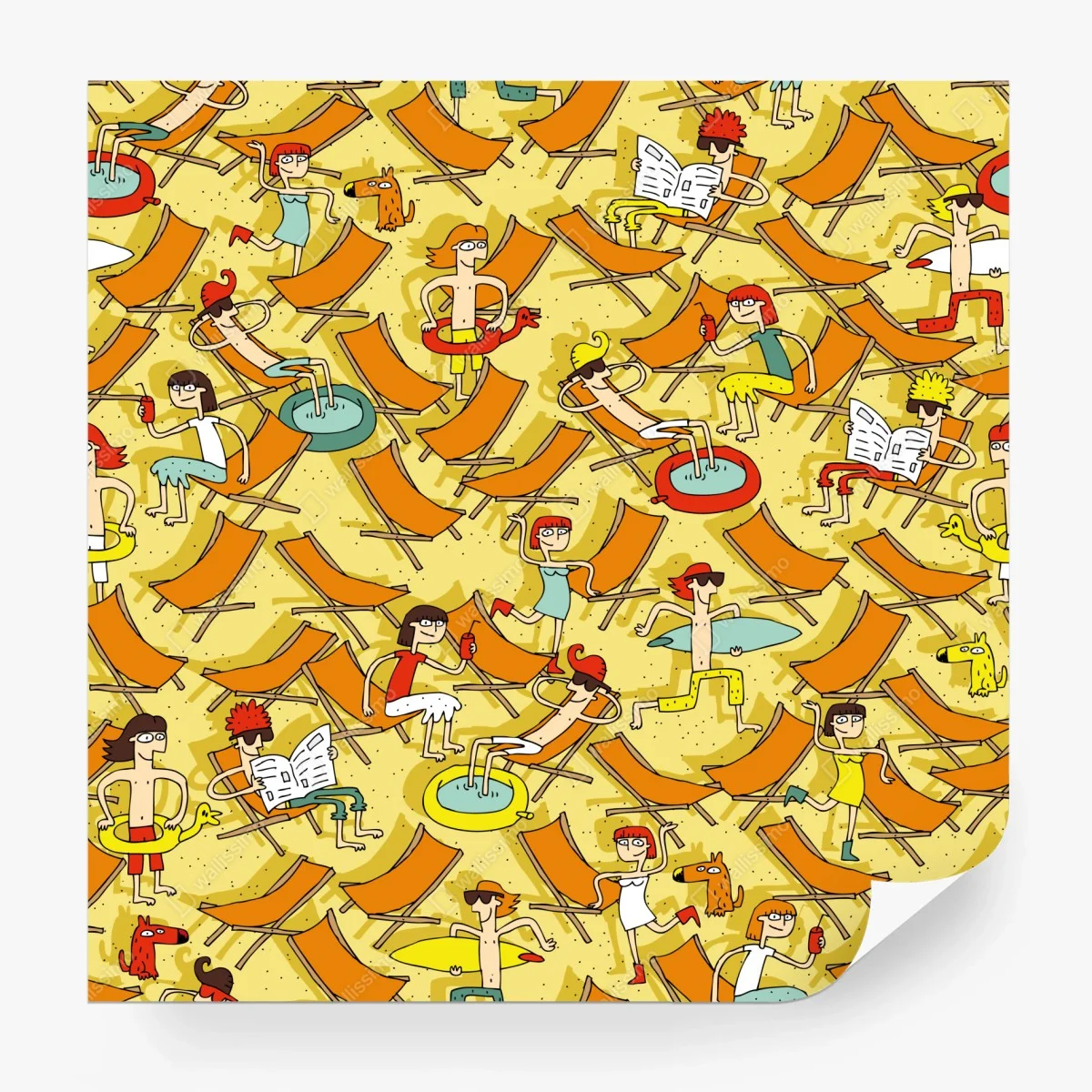 Wall mural sunny beach day pattern ⁕ Wallissimo®