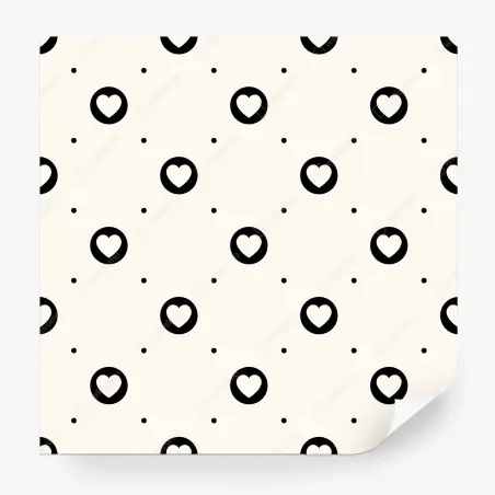 Wall mural minimalist black heart pattern • Wallissimo®