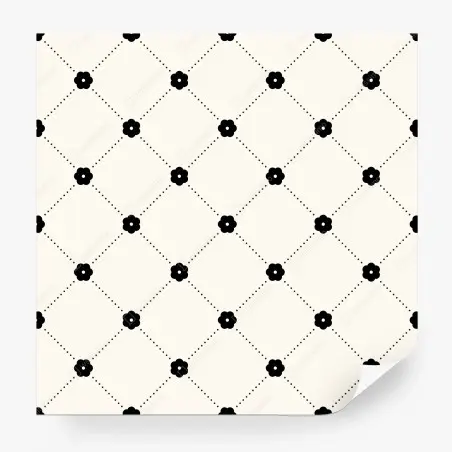 Wall mural minimal black floral lattice pattern • Wallissimo®