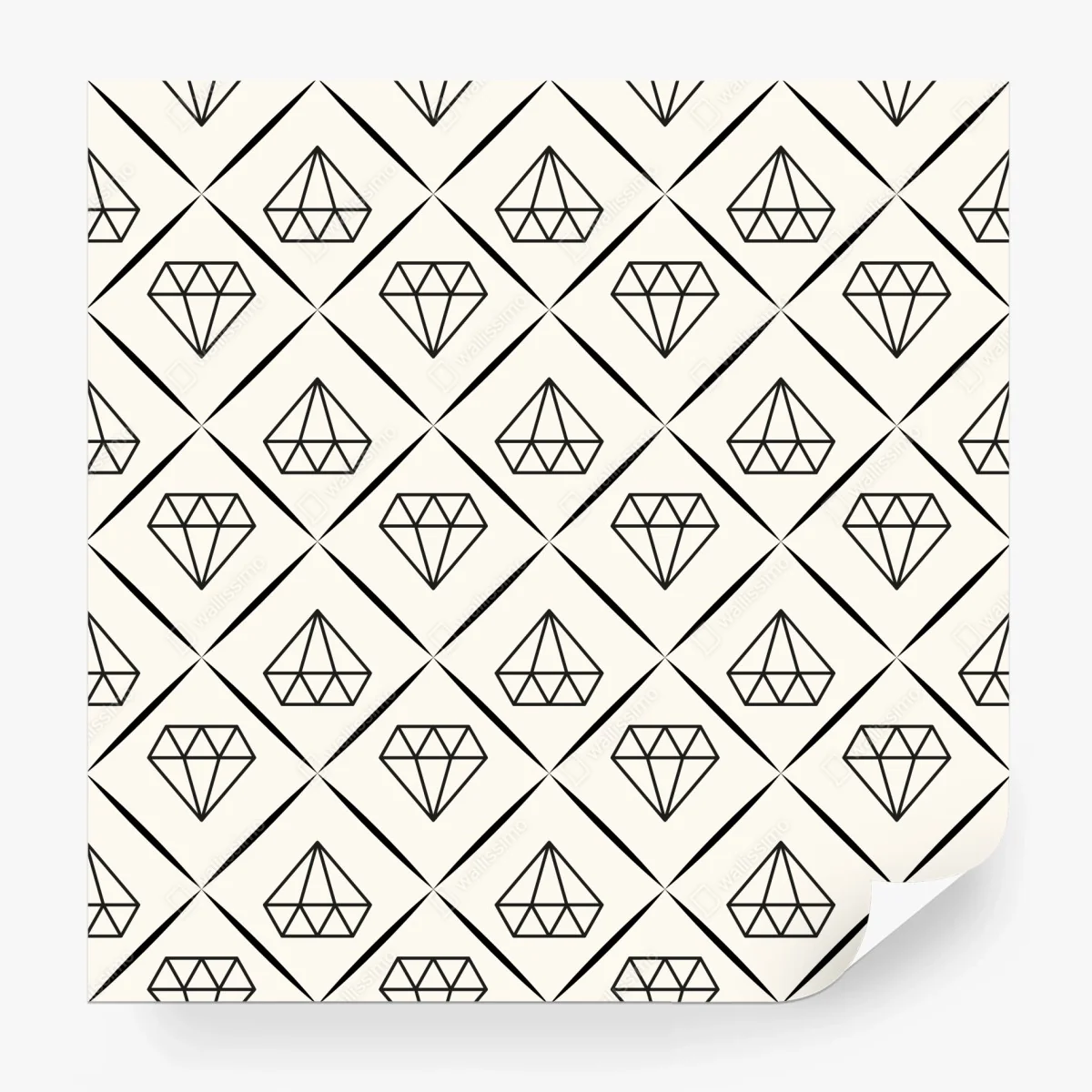 Wall mural geometric diamond repeat pattern ⁕ Wallissimo®