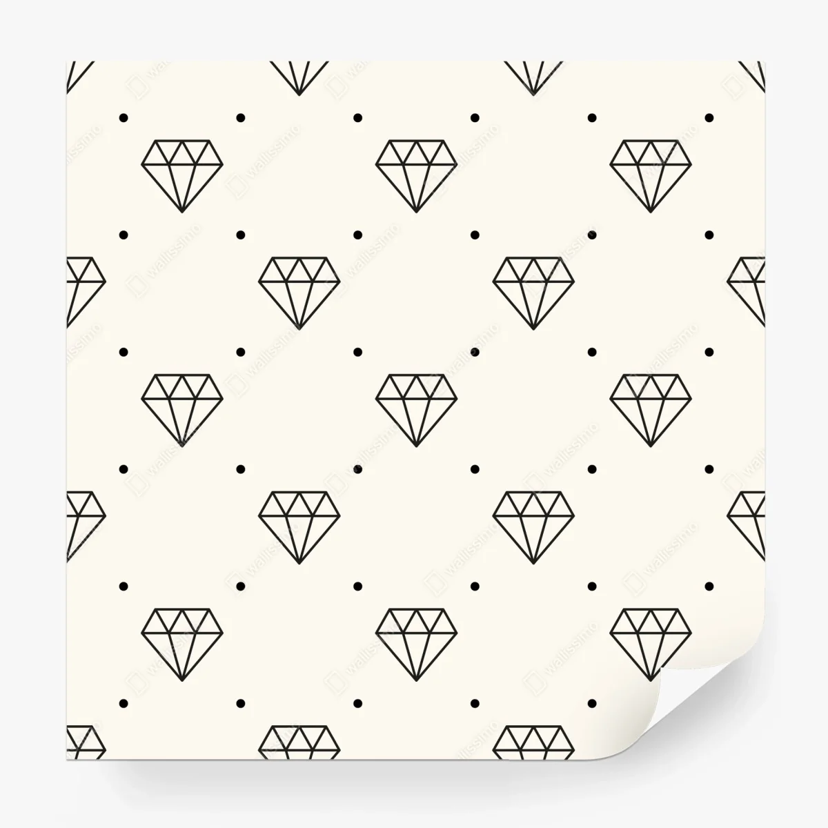 Wall mural minimalist diamond pattern with dots • Wallissimo® Wall mural minimalist diamond pattern with dots • Wallissimo®