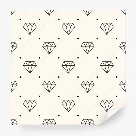 Wall mural minimalist diamond pattern with dots • Wallissimo®
