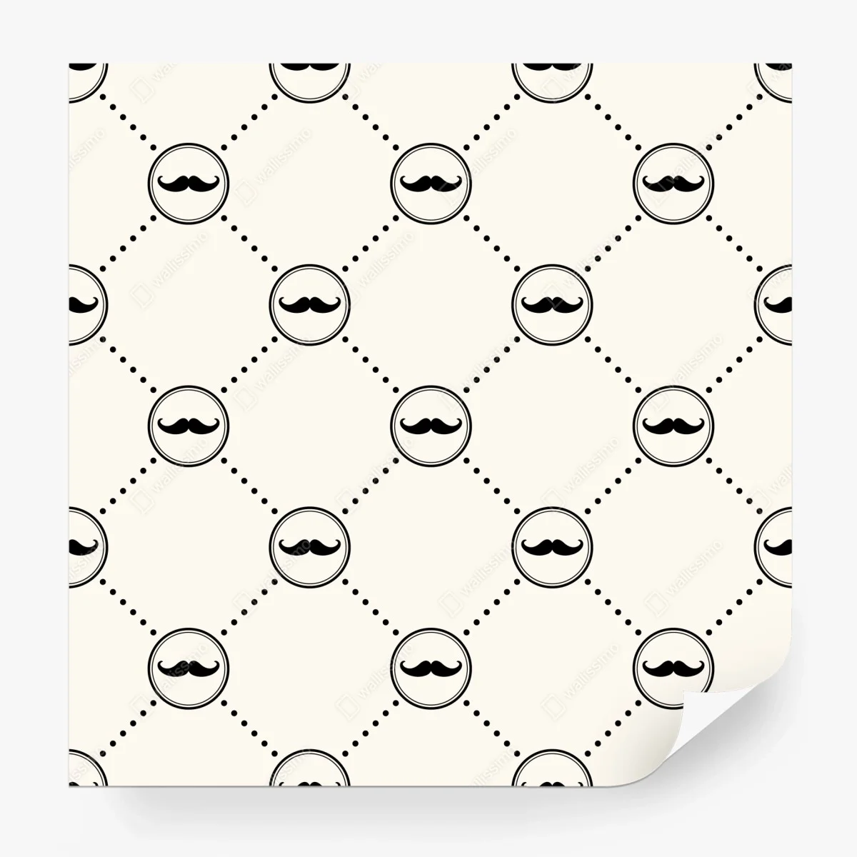 Wall mural playful mustache repeat pattern ⁕ Wallissimo® Wall mural playful mustache repeat pattern ⁕ Wallissimo®