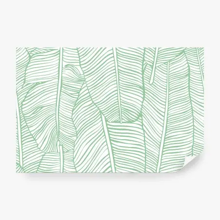 Wall mural mint banana leaf pattern • Wallissimo®