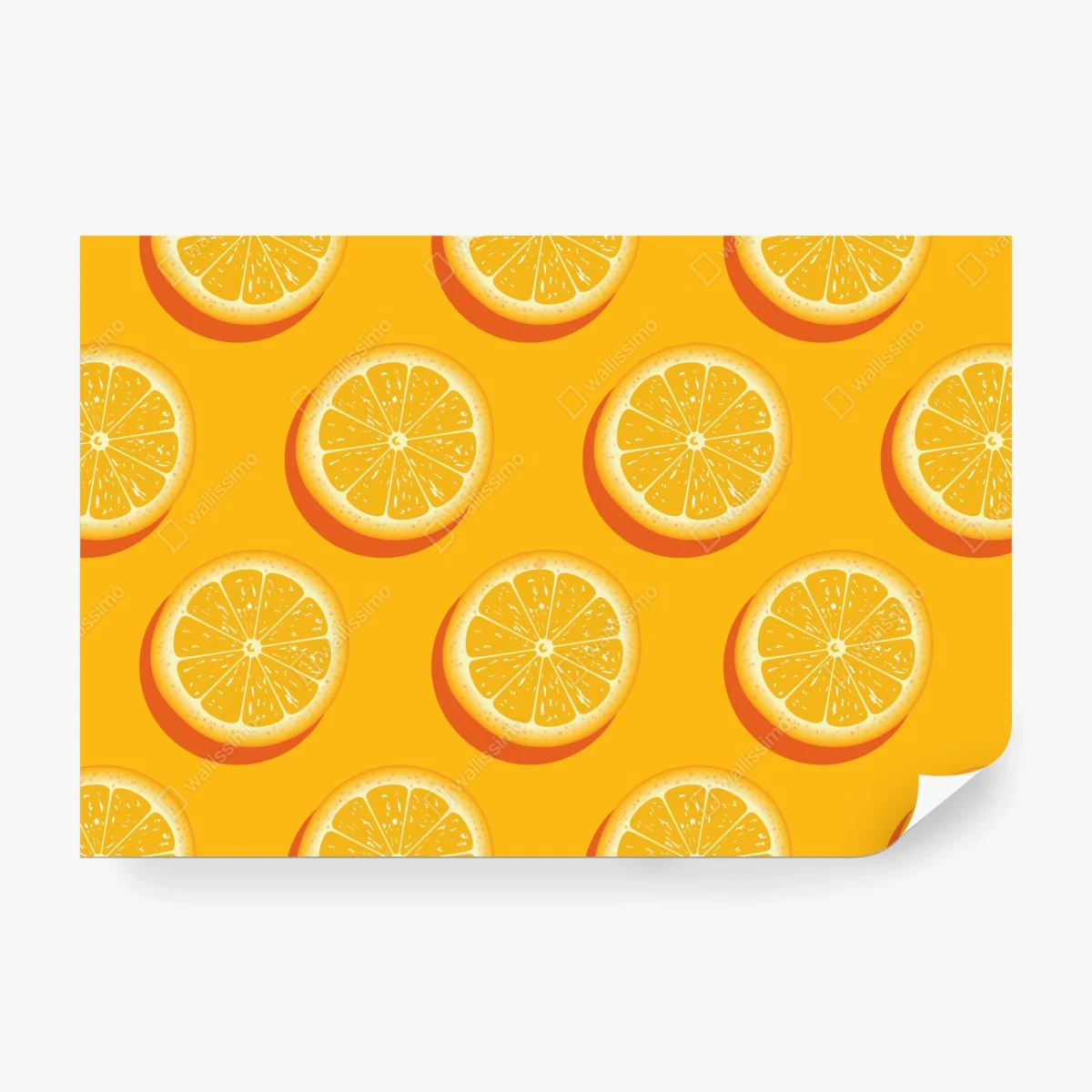 Wall mural vibrant orange citrus pattern ⁕ Wallissimo® Wall mural vibrant orange citrus pattern ⁕ Wallissimo®