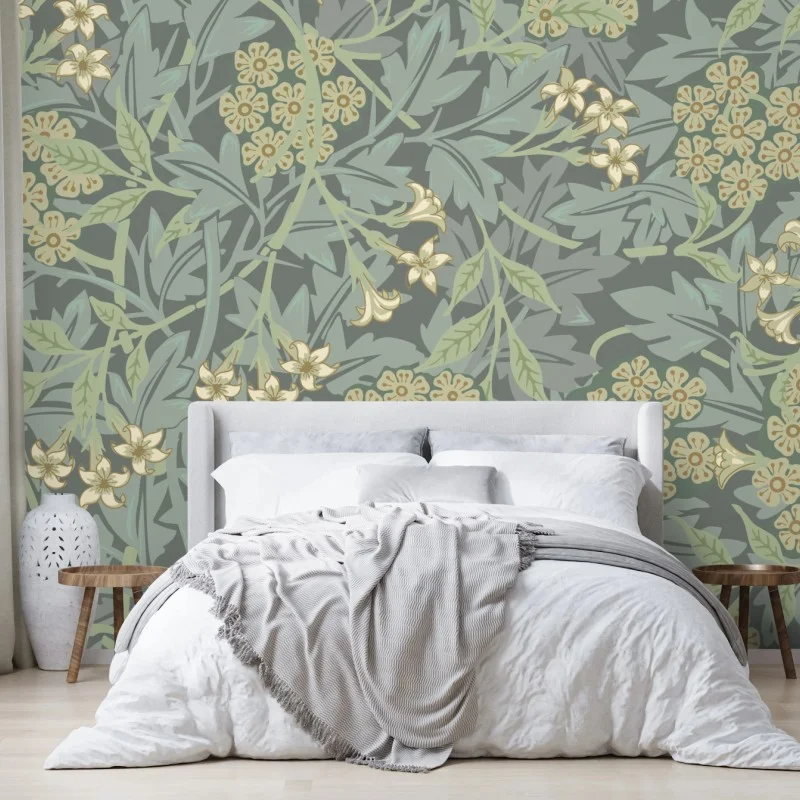 Wall mural vintage botanical floral pattern
