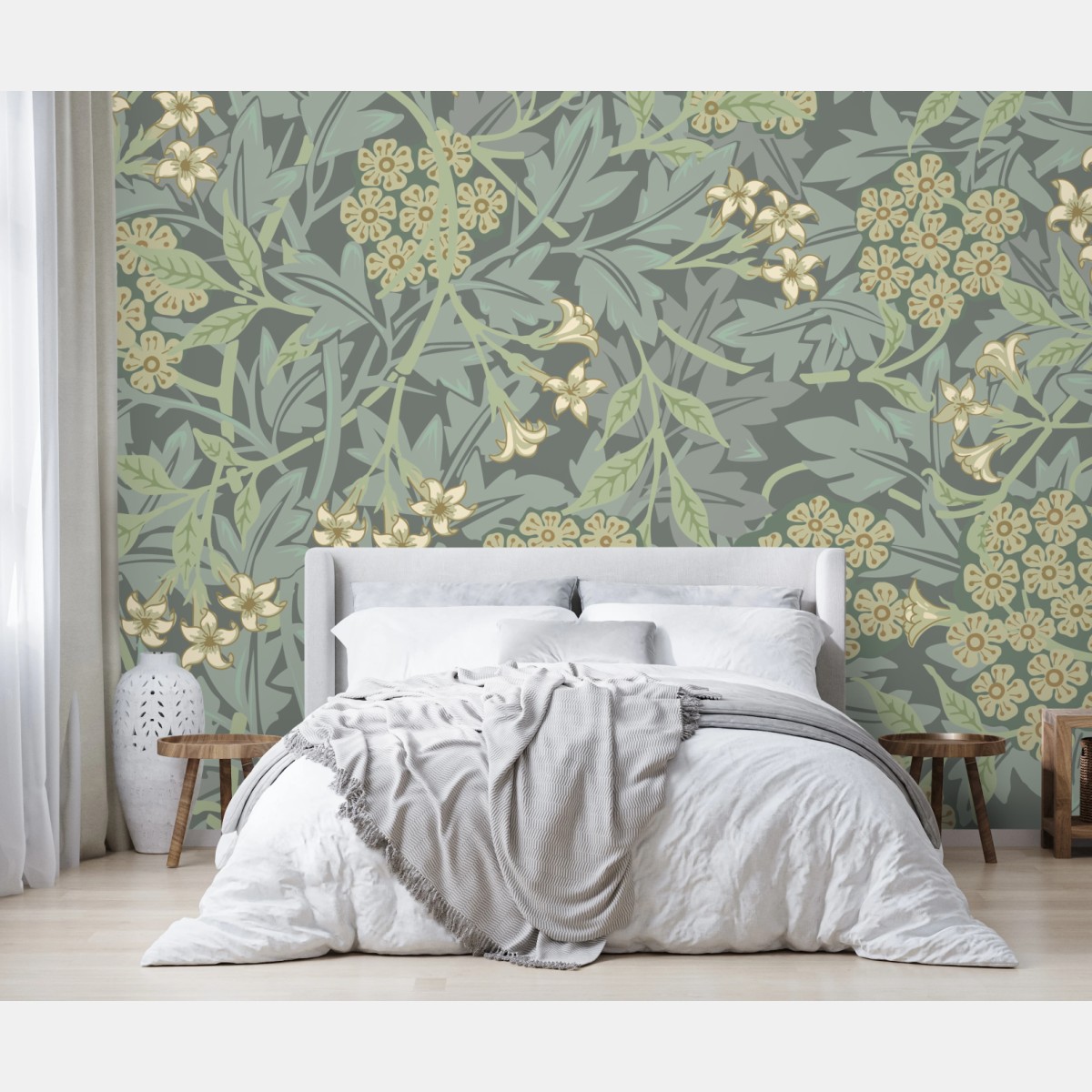 Wall mural vintage botanical floral pattern • Wallissimo®