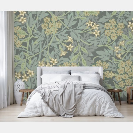 Wall mural vintage botanical floral pattern • Wallissimo®