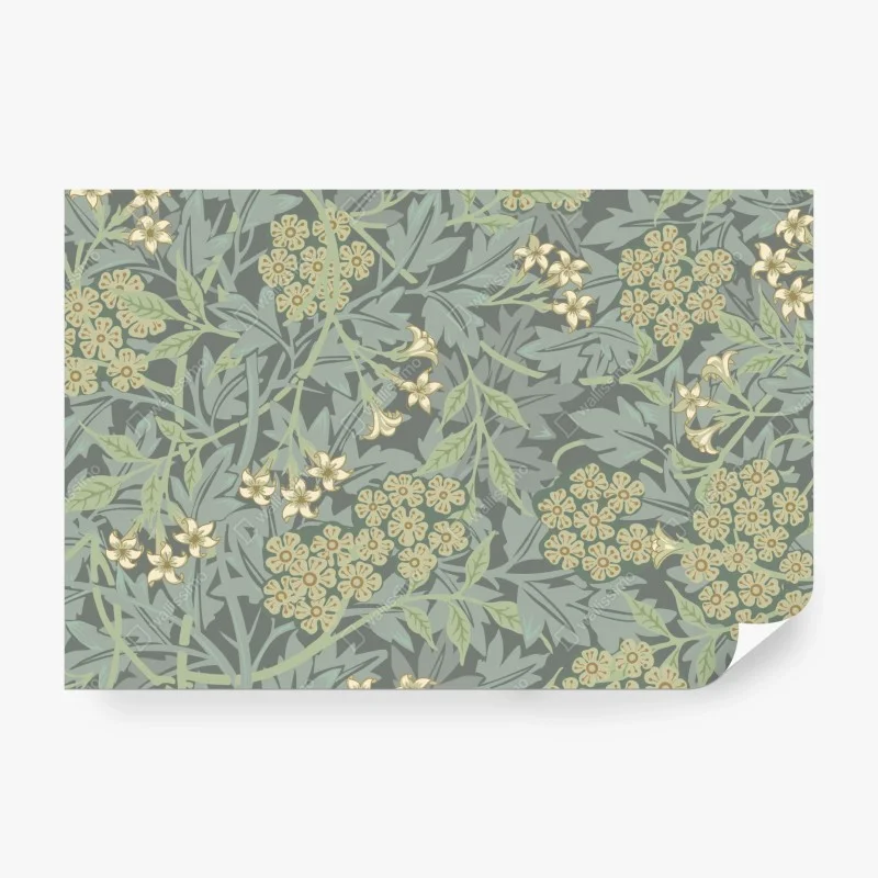 Wall mural vintage botanical floral pattern
