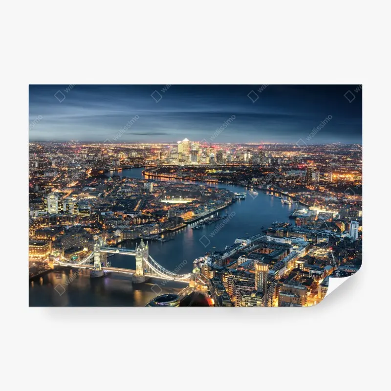Wall mural London skyline at night