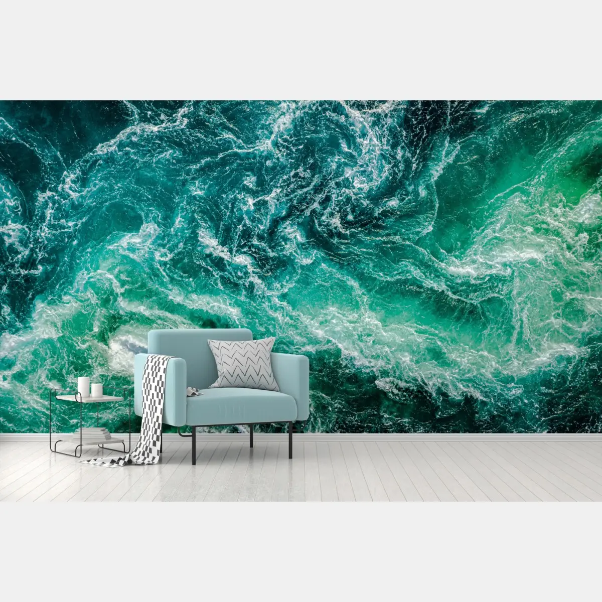 Wall mural maelstrom at Saltstraumen, Norway • Wallissimo®
