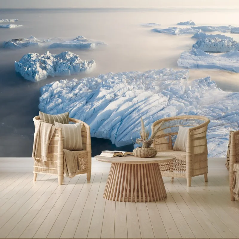 Wall mural misty iceberg seascape