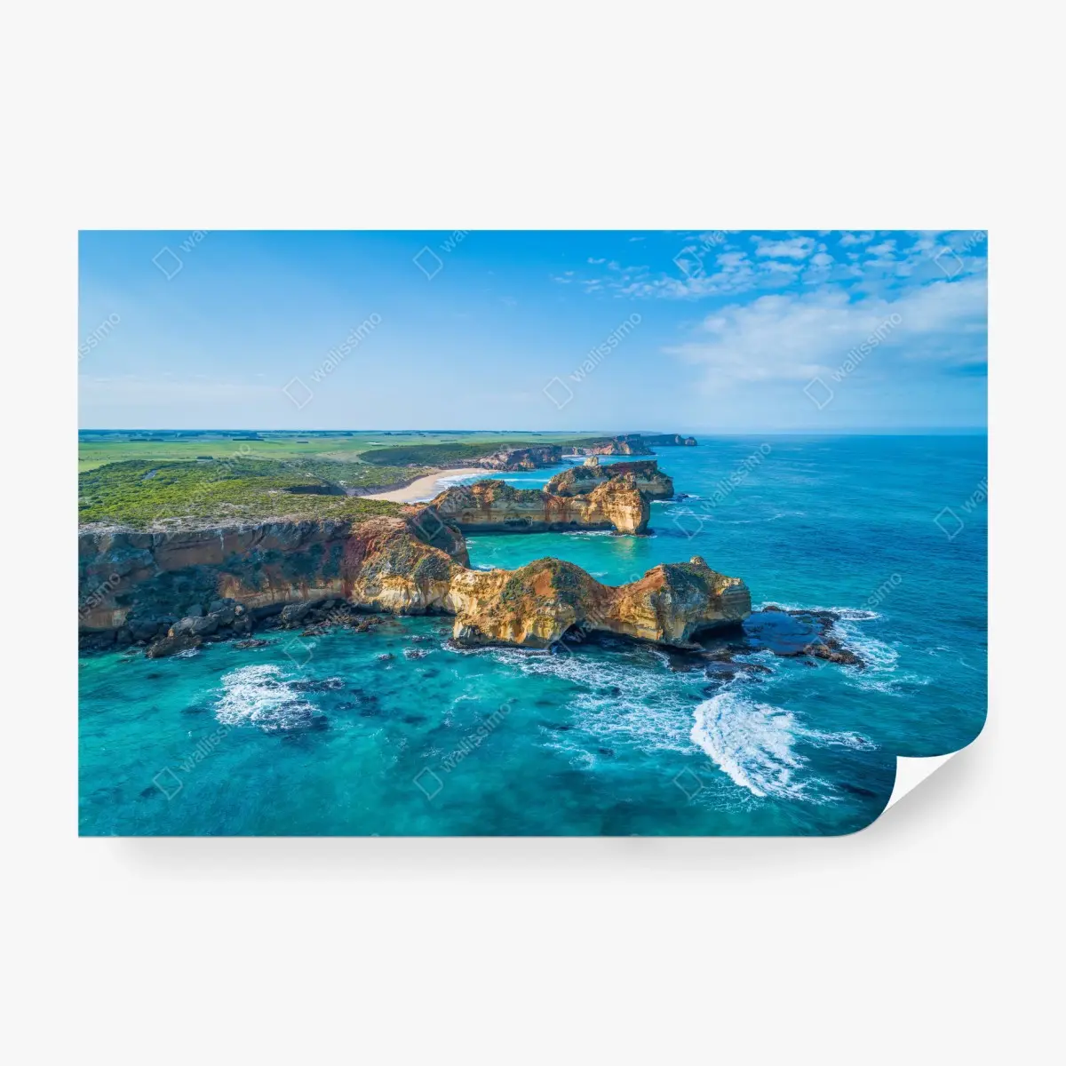Wall mural Great Ocean Road coastal panorama • Wallissimo®