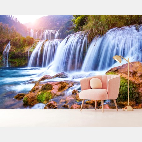 Wall mural Jiulong waterfall in Luoping, China • Wallissimo®