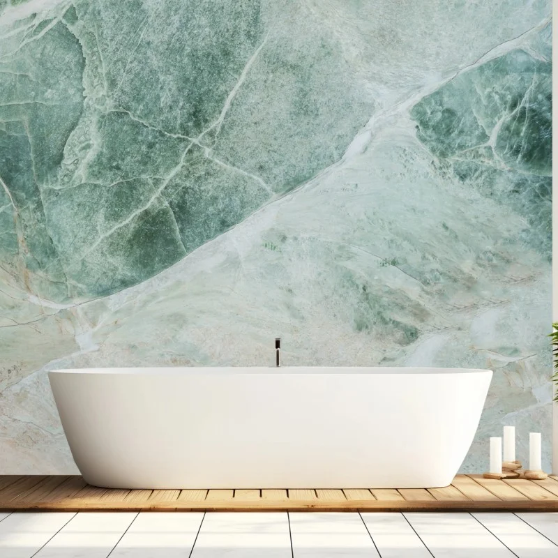 Wall mural green marble abstract texture