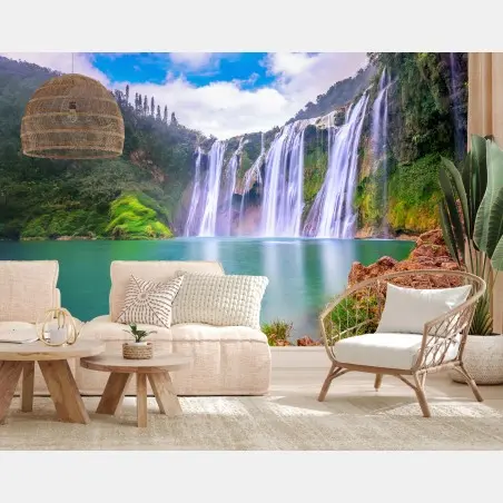 Wall mural Jiulong waterfall in Luoping • Wallissimo®