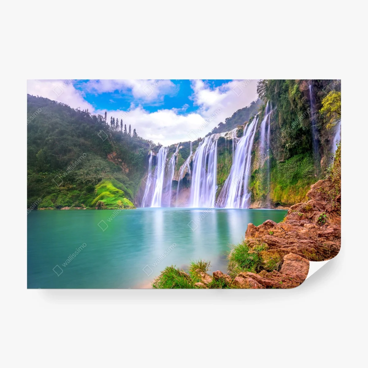 Wall mural Jiulong waterfall in Luoping ⁕ Wallissimo® Wall mural Jiulong waterfall in Luoping ⁕ Wallissimo®