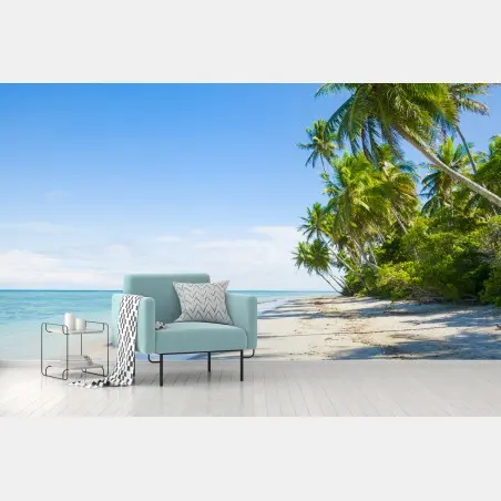 Wall mural tropical palm beach escape • Wallissimo®