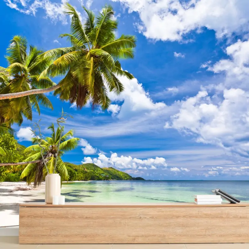 Wall mural tropical palm beach paradise