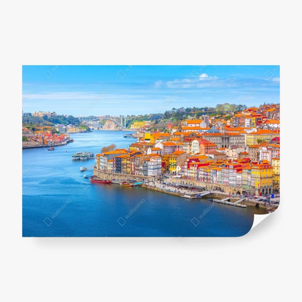 Wall mural Porto riverside panorama • Wallissimo®