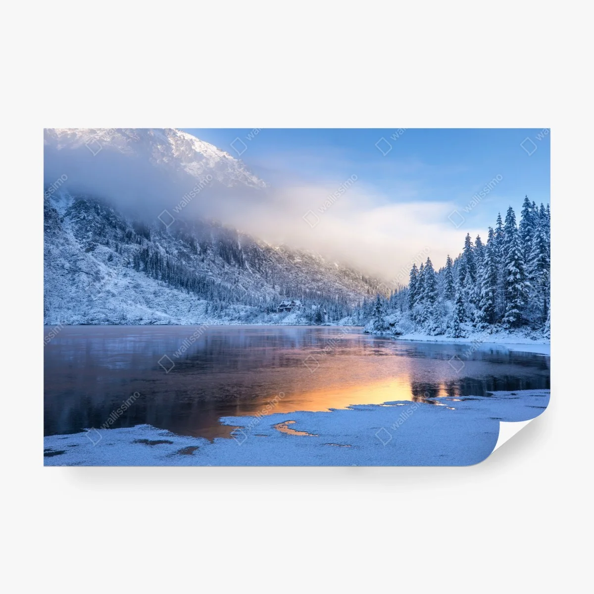 Wall mural winter sunrise in the High Tatras ⁕ Wallissimo®