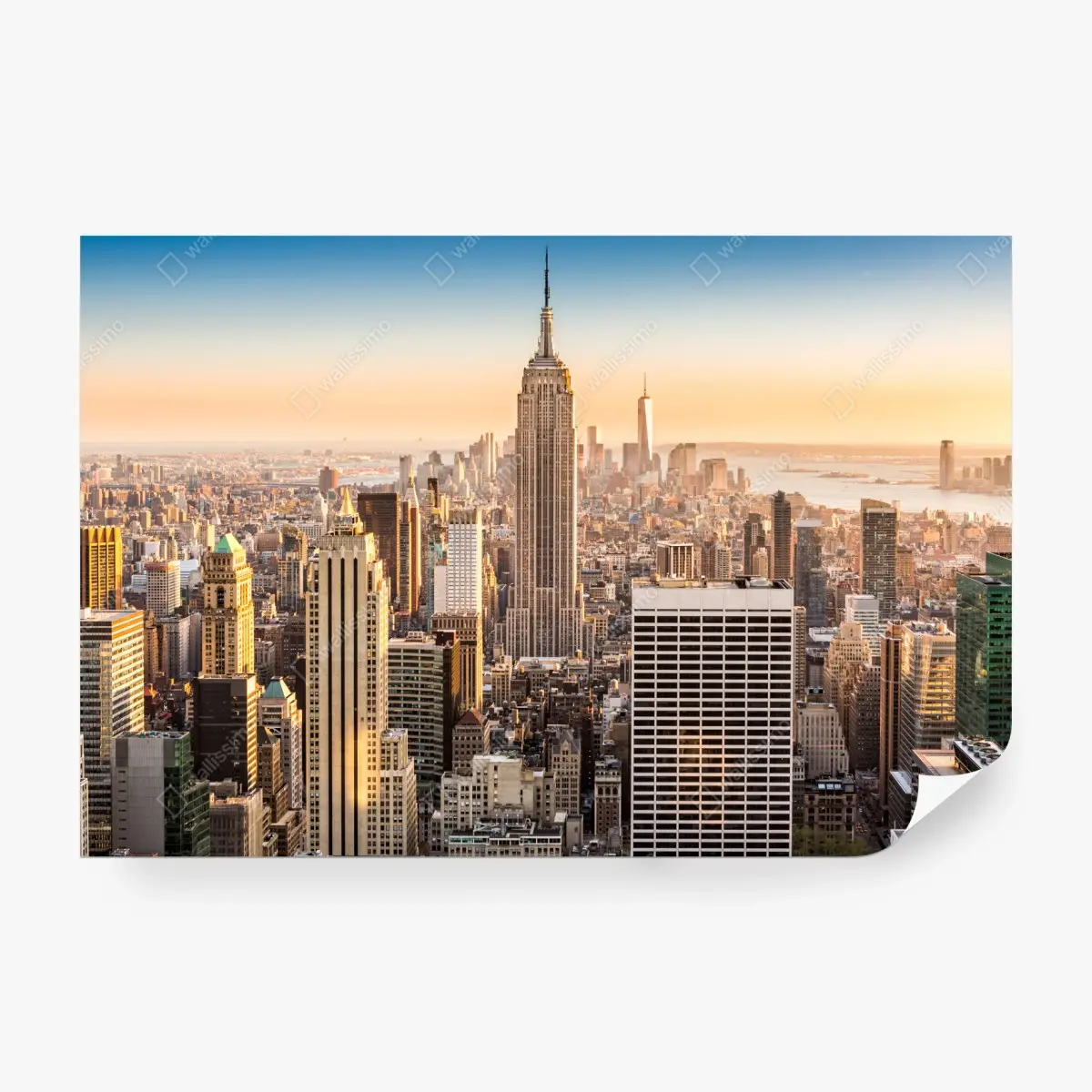 Wall mural New York skyline at golden hour • Wallissimo® Wall mural New York skyline at golden hour • Wallissimo®