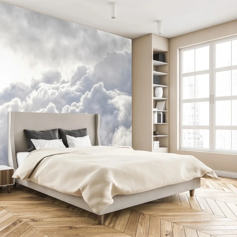 Wall mural ethereal white cloudscape