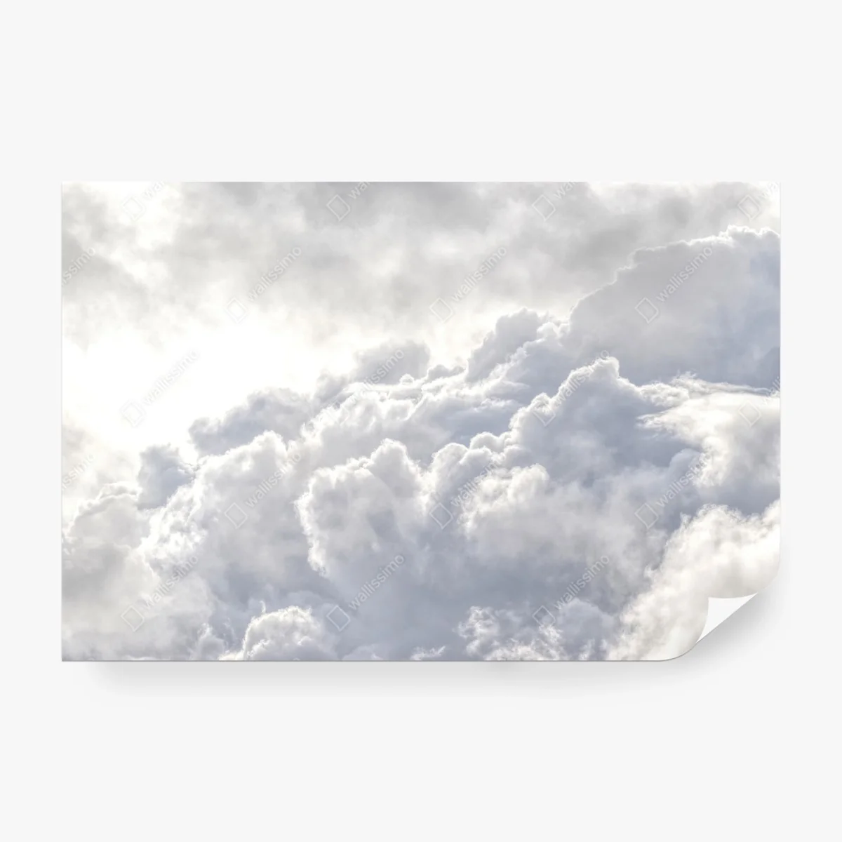 Wall mural ethereal white cloudscape • Wallissimo®