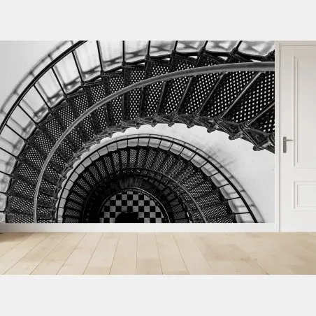 Wall mural spiral staircase geometric composition • Wallissimo®