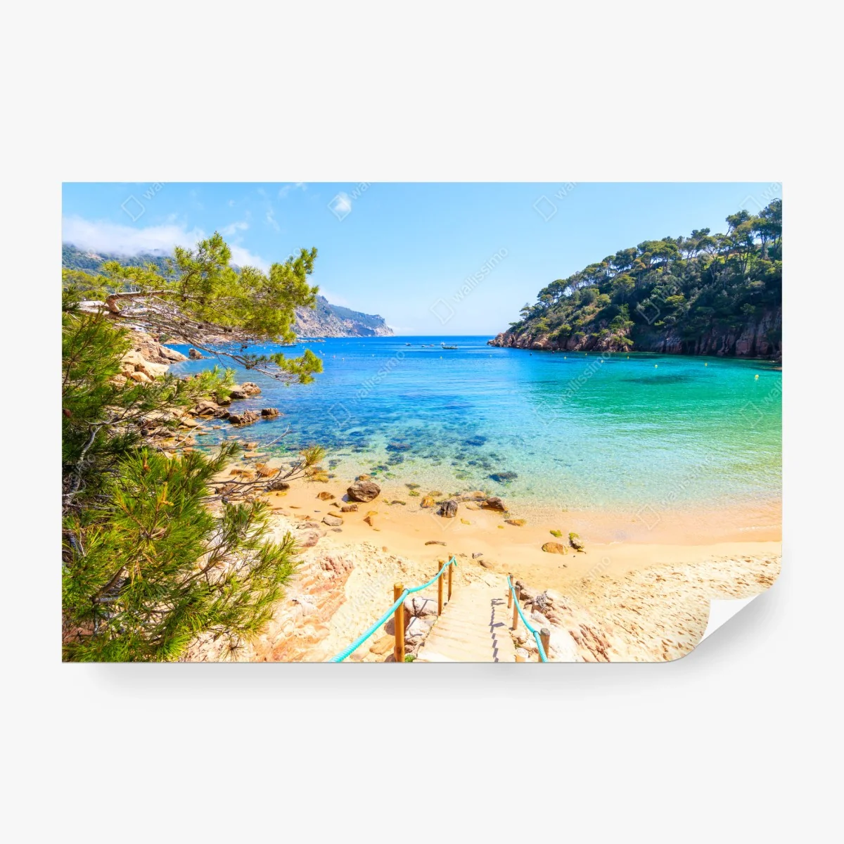 Wall mural steps to Aiguablava beach, Costa Brava • Wallissimo® Wall mural steps to Aiguablava beach, Costa Brava • Wallissimo®