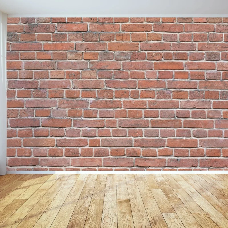 Wall mural exposed red brick wall texture