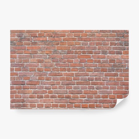 Wall mural exposed red brick wall texture • Wallissimo®