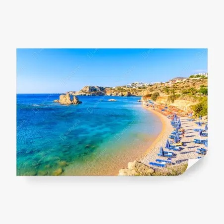 Wall mural Ammopi beach, Karpathos turquoise bay • Wallissimo®