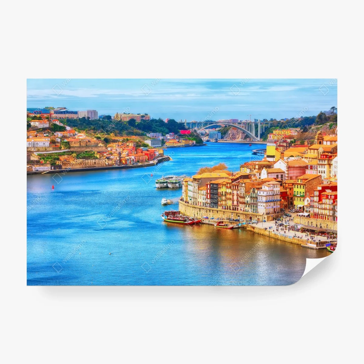 Wall mural Porto waterfront panorama ⁕ Wallissimo® Wall mural Porto waterfront panorama ⁕ Wallissimo®
