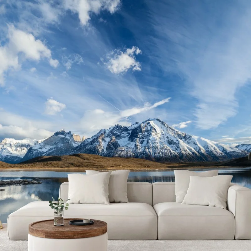 Wall mural mountain reflections on a still lake