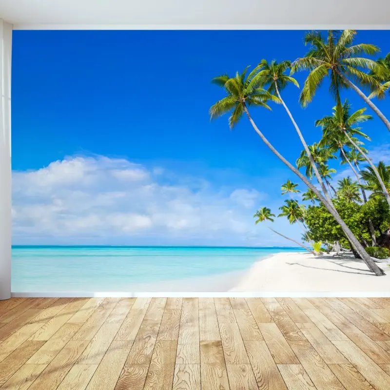 Wall mural tropical palm beach paradise